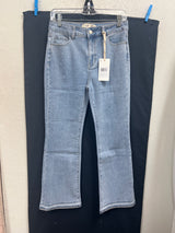 Charlie B light blue metallic stitch jeans