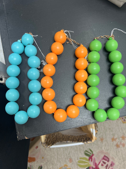 Lordane chunky wooden beaded necklaces