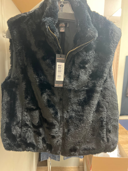 Renuar faux fur vest black