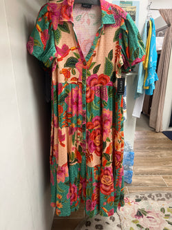 APNY puff sleeve floral dress