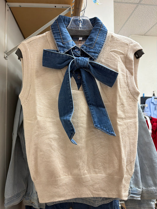 ee:some oatmeal & denim top