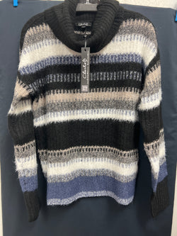 Charlie B fuzzy stripe sweater