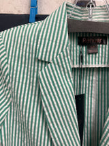 Renuar jade stripe seersucker blazer