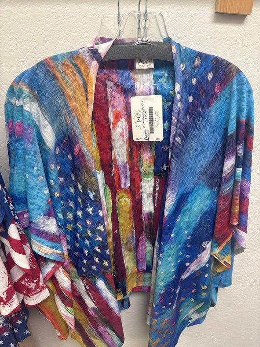 Et Lois Flag Multi Cardi O/S