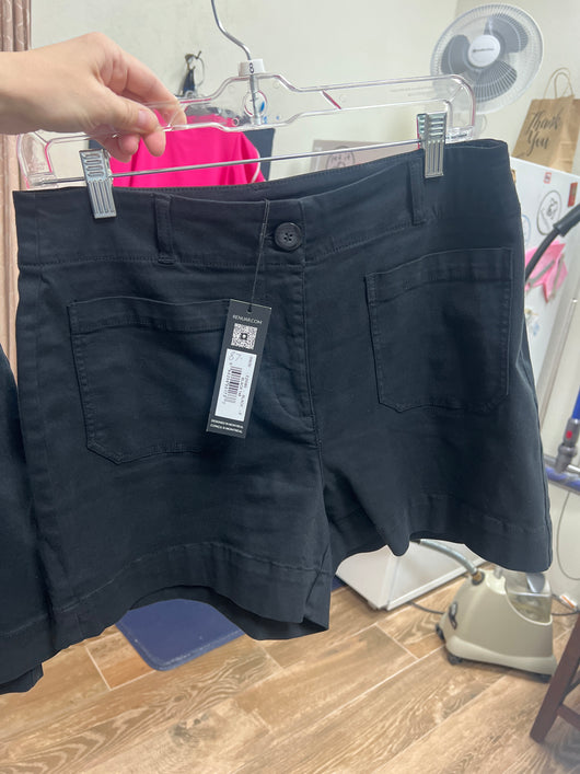 Renuar black tencel shorts