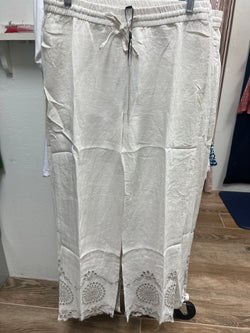 Charlie B eyelet pants natural beige
