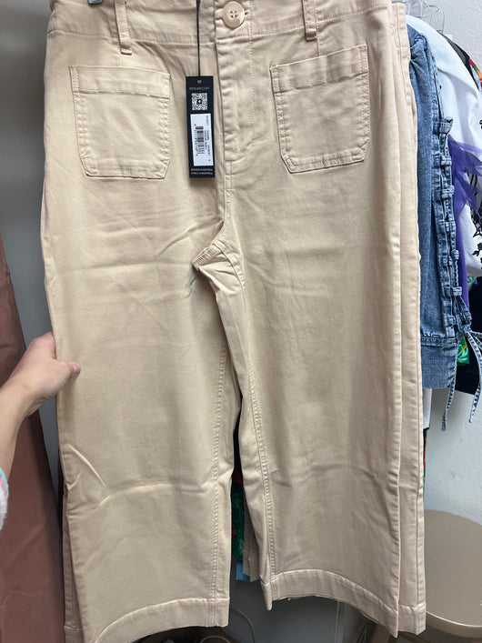 Renuar wide crop tencel desert