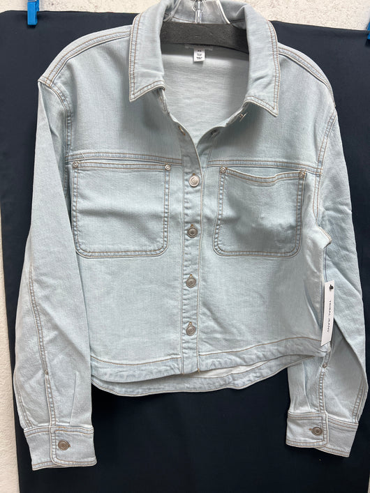 Tribal “blue white” light denim jacket