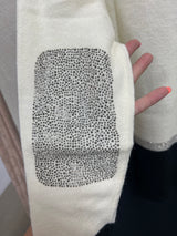 Renuar crème & black rhinestone sweater