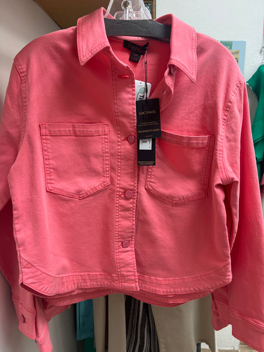 Renuar tencel boxy button up jacket corally