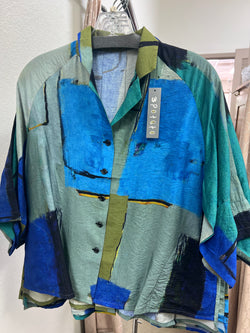 3 potato blue s/s shacket