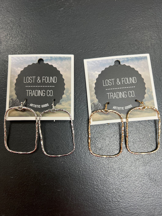 Lost & found metal earrings