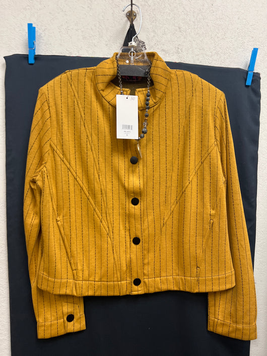 Isle mustard pinstripe legacy jacket