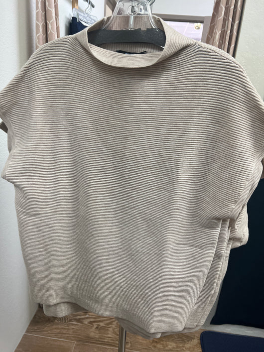 FDJ ribbed cap sleeve top oat