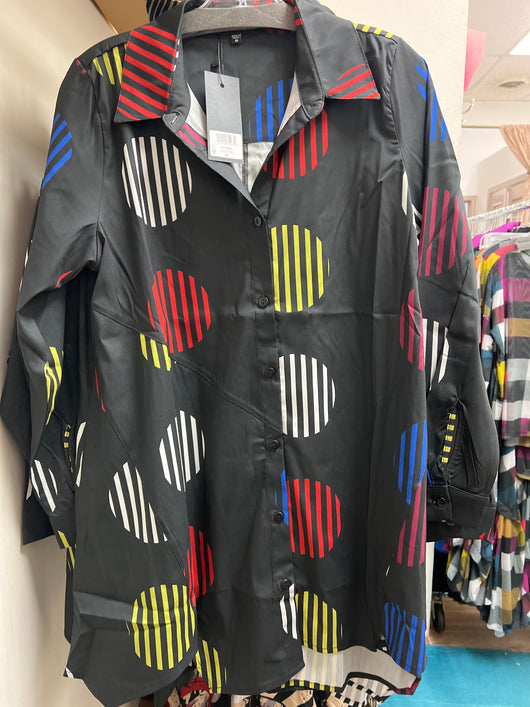 Kozan pepper black universe print shirt