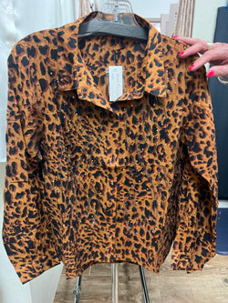 AZI leopard bling shirt