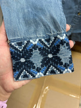 Charlie B chambray tencel embroidered shirt