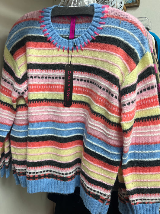Zaket & Plover multi stripe sweater