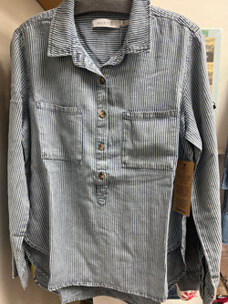 Billy T indigo stripe shirt