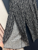 Tribal XIX palms black white split leg pants