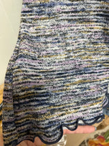 PURE purple multi cowl neck buttons tunic