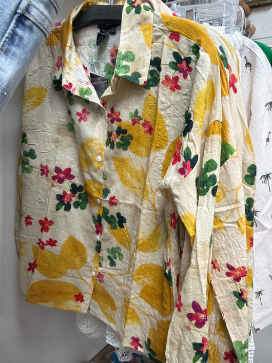 Papillon yellow multi shirt