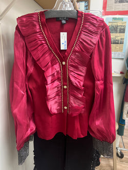AZI wine blouse
