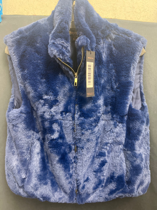 Renuar Oxford blue fur vest