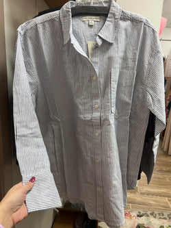 Alexander Jordan blue white stripe shirt