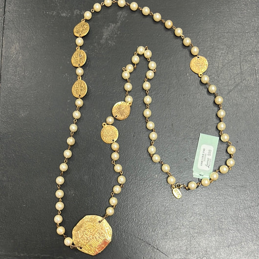 Julio gold pearl Vostok necklace