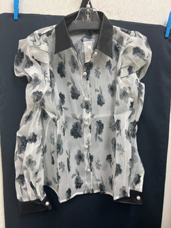 AZI sheer floral Cynthia blouse