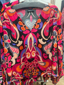 APNY multi tie front blouse
