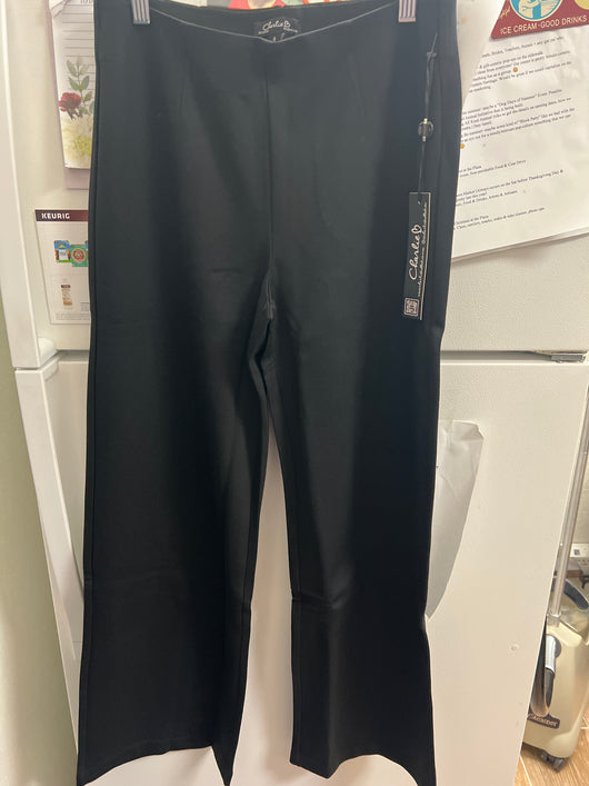 Charlie B wide leg black pull on pants
