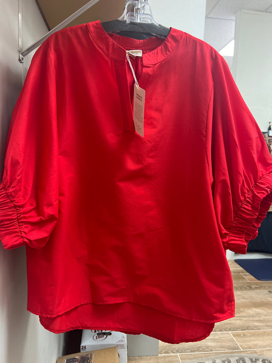 Sofia rouge red short sleeve top