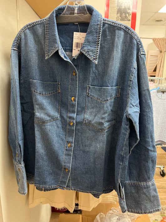 KUT denim shacket