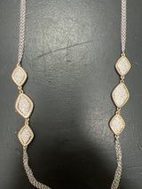 Lordane silver long bling necklace