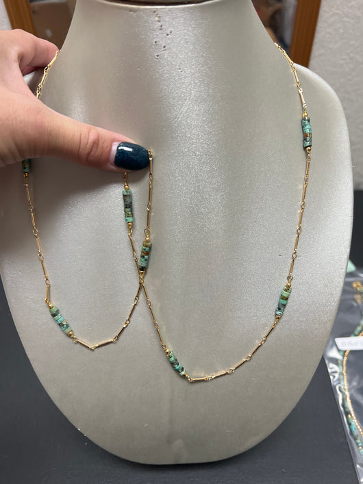 Julio boxcar necklace