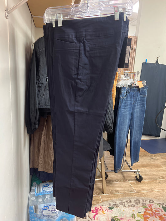 Renuar navy lux ankle pant