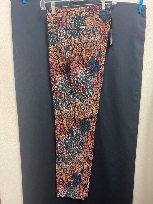 Renuar pull on ankle pants multi leopard combo