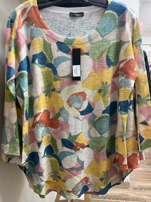Nally & Millie multi 3/4 sleeve top