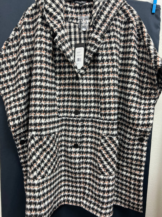 Picadilly houndstooth poncho