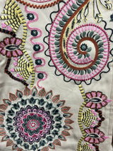Tribal embroidered antique rose jacket