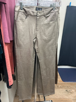 AZI tan metallic jeans