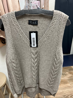 Elle taupe knit sweater