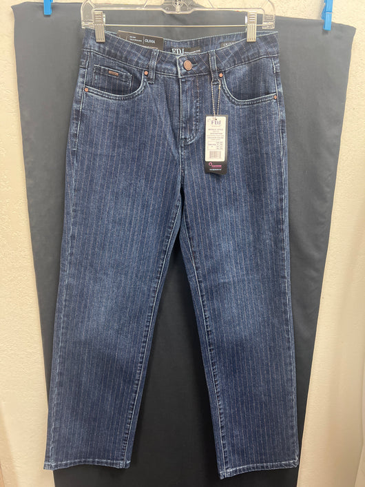 FDJ Olivia pinstripe dark wash jeans