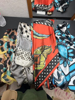 A rare bird colorful scarves