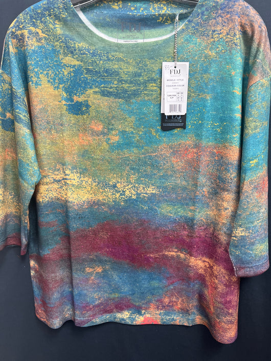 FDJ teal multi tempo 3/4 top