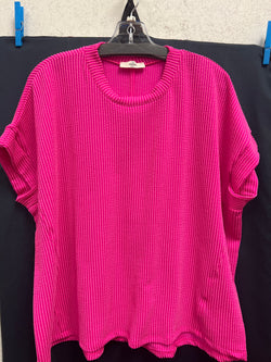 Entro hot pink ribbed top