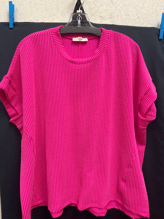 Entro hot pink ribbed top