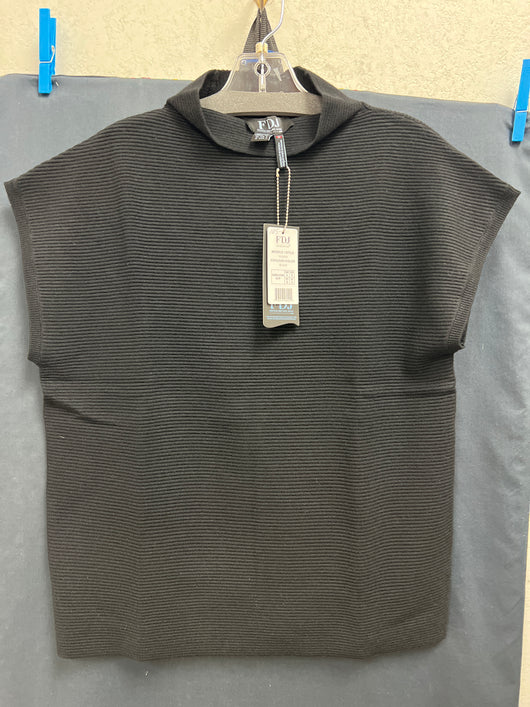 FDJ cap sleeve ribbed sweater black
